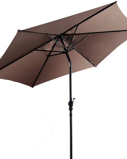 10ft Outdoor Patio Umbrella, Market Table umbrella w/ Tilt Adjustment and Crank, 180G Polyester - Giantexus