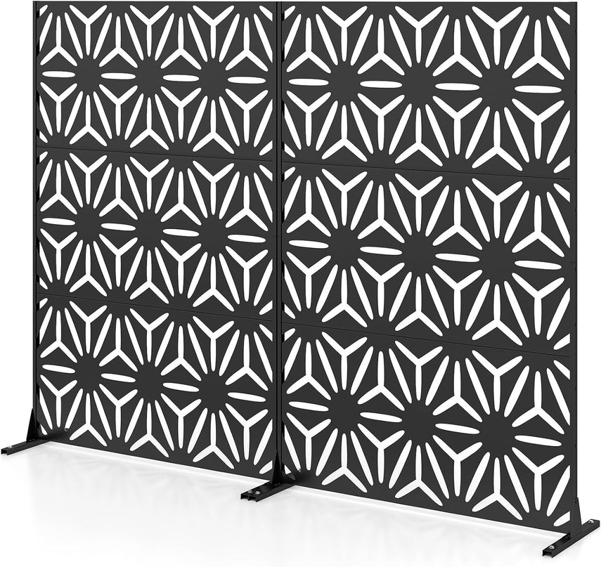 Giantex Metal Privacy Screen 72" H x 48" W for Garden