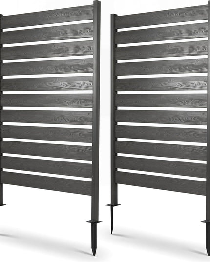 Giantex 37"W x 61"H Outdoor Privacy Fence Screen with Ground Stakes & Base Feet (1/2)