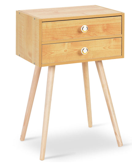 Giantex Nightstand W/2 Drawers for Bedroom