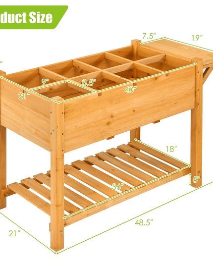 Elevated Raised Garden Box (47L x 21W x 31.5H)