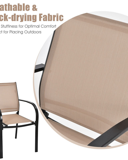 Comfortable 2 Pack Bistro Chairs for Porch Garden Backyard Poolside