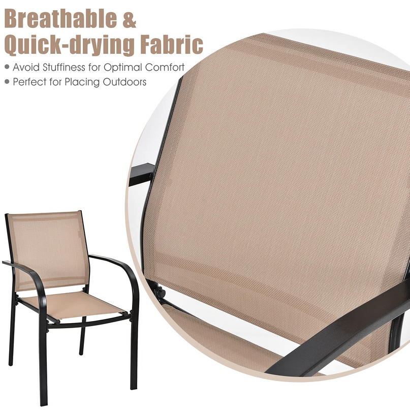 Comfortable 2 Pack Bistro Chairs for Porch Garden Backyard Poolside