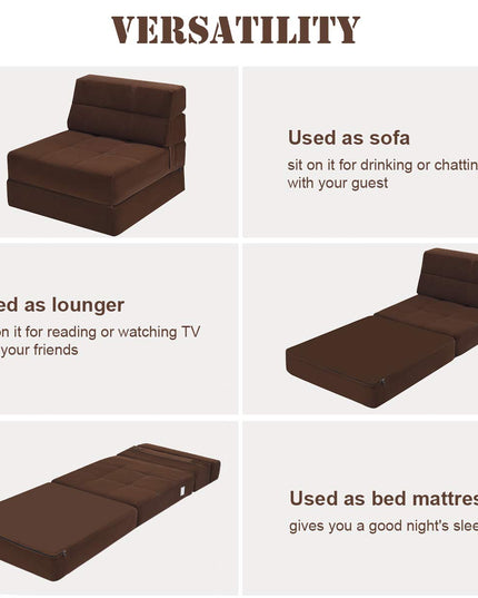 Giantex Fold Down Sofa Bed Floor Couch Foam Folding Modern Futon Chaise Lounge