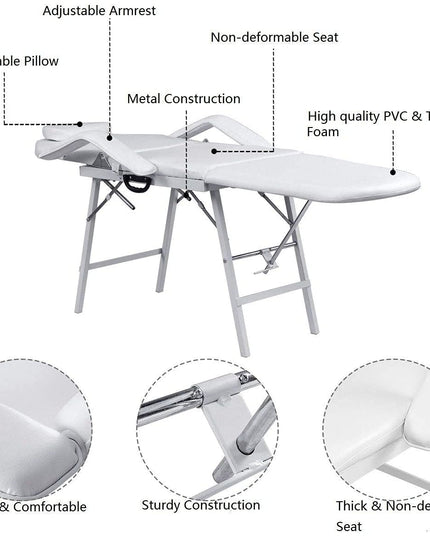 Giantex 73 Portable Tattoo Parlor Spa Salon Facial Bed Beauty Massage Table Chair