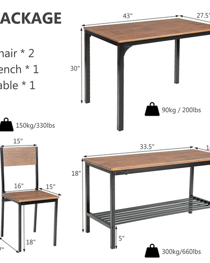 Dining Table Set for 4 - Giantex