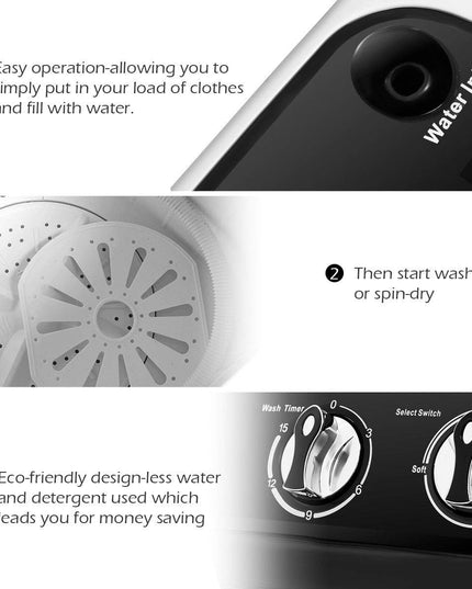 Portable Twin Tub Mini Clothes Washer Machine for Apartment