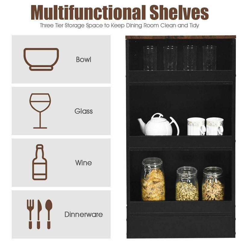 3 Piece Pub Dining Set, Wooden Counter Height Table Set with 2 Bar Stools (Brown) - Giantexus