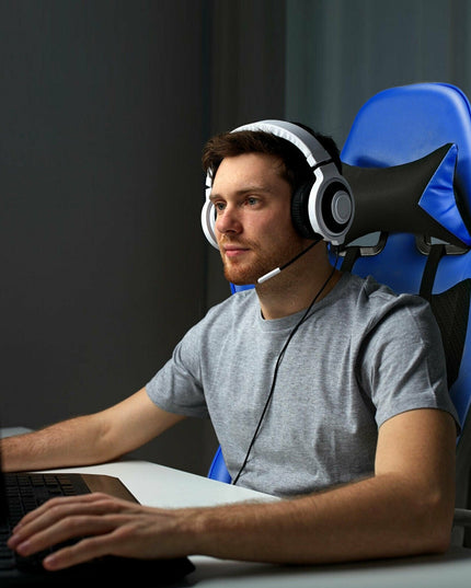 Massage Gaming Chair, Adjustable High Back with Health Massager Lumbar Support