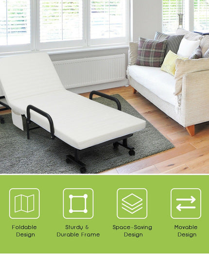 Folding Guest Bed Frame with Mattress