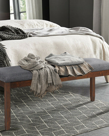 Giantex Dining Room Bench, Wood Kitchen Table Bench with Upholstered, 47.5 x 15.5 x 19.5 Inches Ottoman Bench