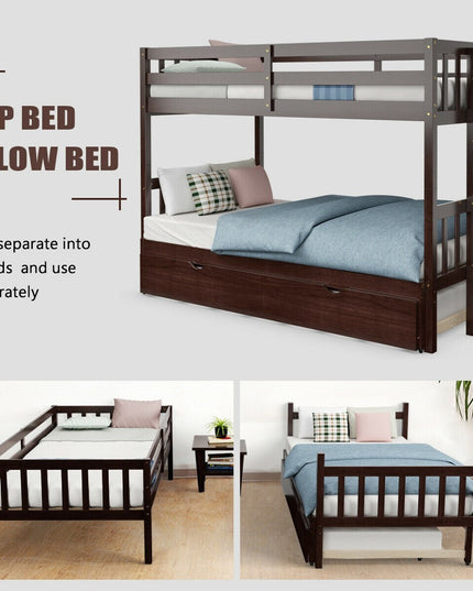 Twin Over Pull-Out Bunk Bed with Trundle
