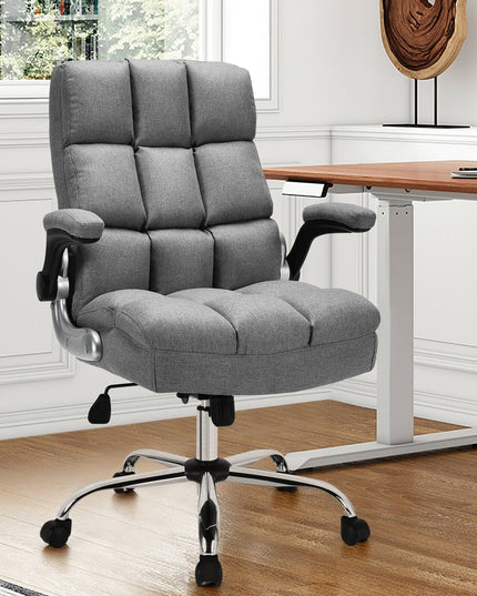 Giantex Executive Office Chair,Adjustable Tilt Angle and Flip-up