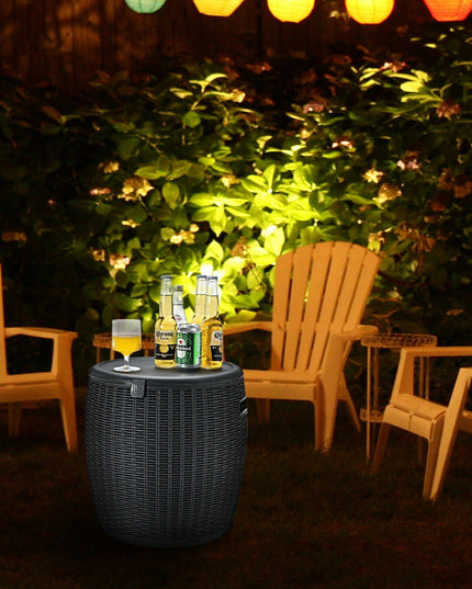 Giantex 12 Gallon Ice Cooler, Wicker Round Ice Chest
