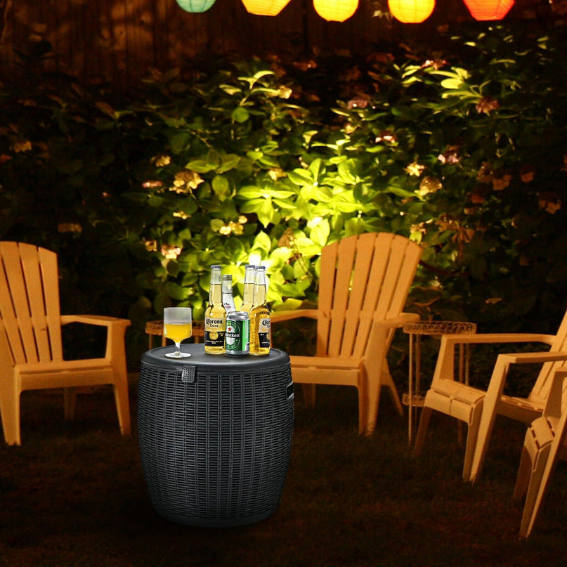 Giantex 12 Gallon Ice Cooler, Wicker Round Ice Chest