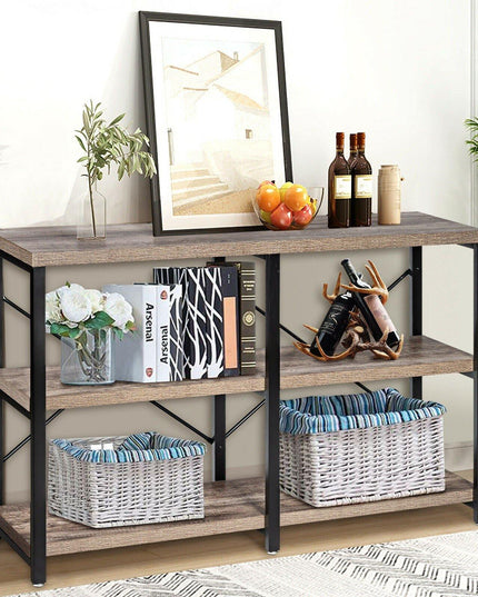 3-Tier Console Table Sofa Side Table, Entryway Foyer Table - Giantexus