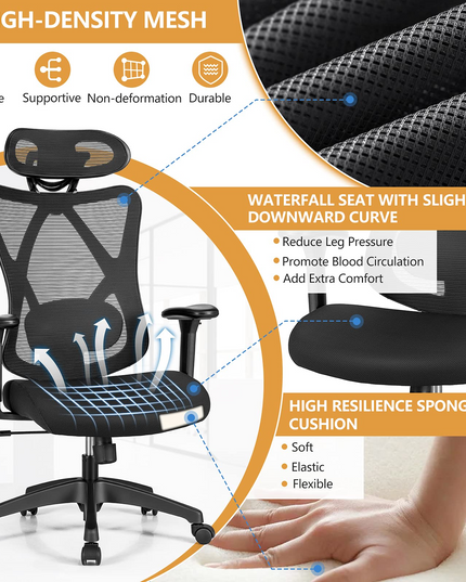 Giantex Ergonomic Office Chair with Adjustable Lumbar Support