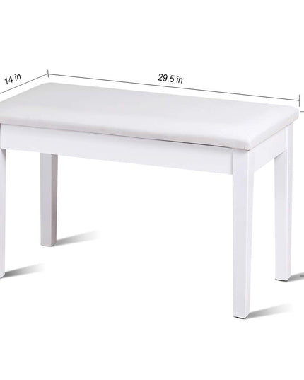 Giantex Piano Bench W/Padded Cushion and Music Storage, Comfortable Double Duet Seat