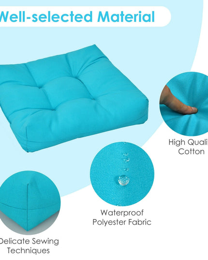 Giantex 2/4/6 Pack Tufted Patio Cushions 4 Inch Thick Outdoor Chair Pads