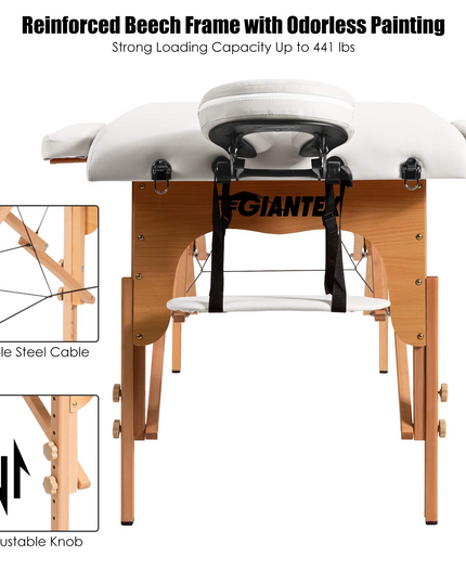 Giantex Folding Massage Table 84'' Professional Massage Bed