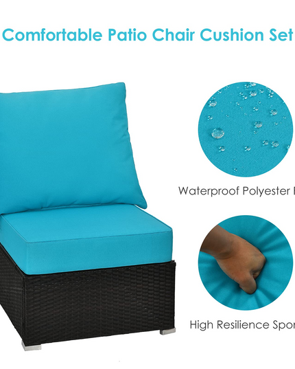Giantex Patio Cushion Set with Pillow, Deep Seat and Back Cushion