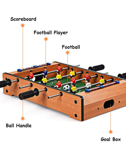 Giantex 20" Easily Assemble Wooden Mini Foosball Table Top w/ Footballs