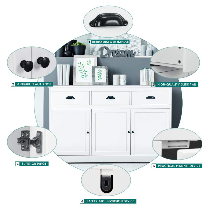 Giantex Sideboard Buffet Server Storage Cabinet Console Table
