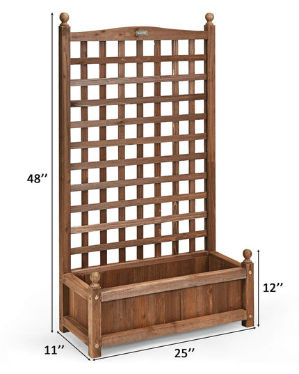 Wood Free Standing Plant Raised Bed