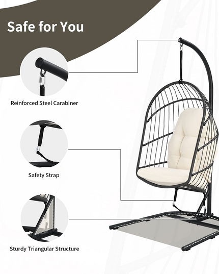Giantex Hanging Egg Chair with Stand