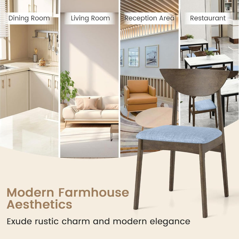 Giantex Wooden Dining Chairs Set for Dining Room Home