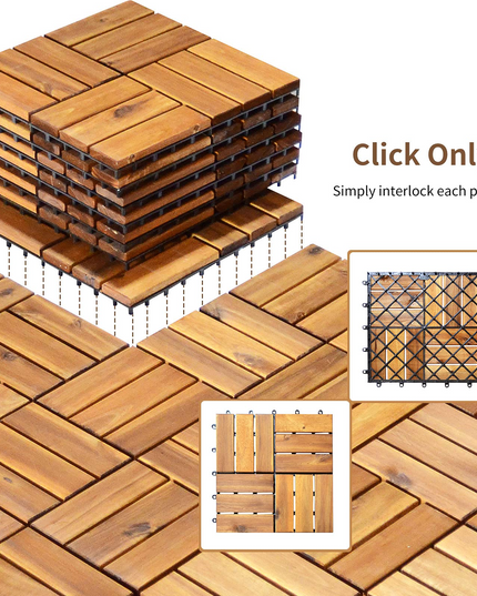 27 PCS Interlocking Patio Deck Tiles - Giantex
