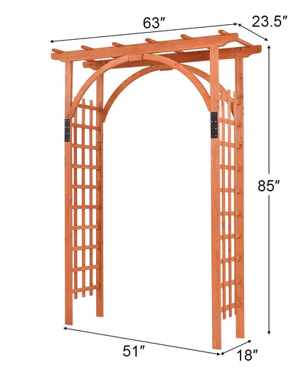 Giantex 85in Wood Arbor Wedding Arch Garden Trellis Pergola Arbor