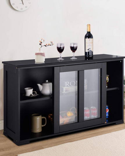 Giantex Buffet Sideboard, Wood Credenza with Sliding Doors