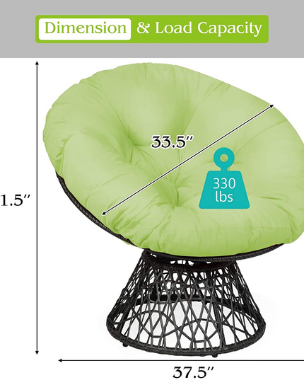 Giantex Rattan Round Papasan Chair