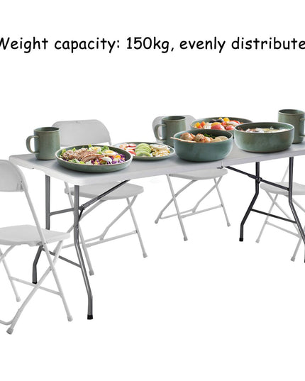 Giantex Folding Table, Off White
