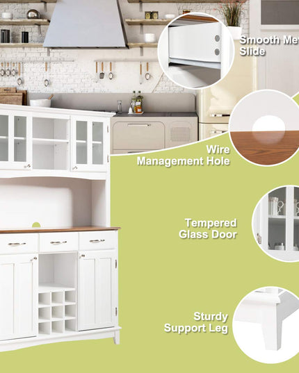 Giantex Buffet Hutch Cabinet, Kitchen Hutch Sideboard