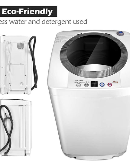 Portable 8 lbs Load Capacity Compact Full-Automatic Laundry