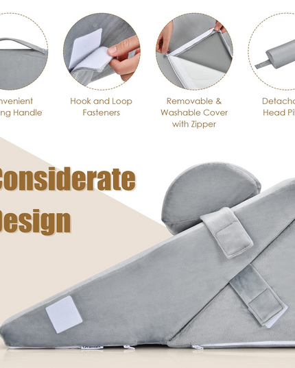 Giantex Wedge Pillow, Memory Foam Incline Pillows with Head Support
