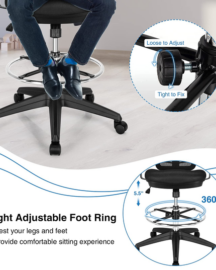 Giantex Mesh Drafting Chair, Standing Desk Chair