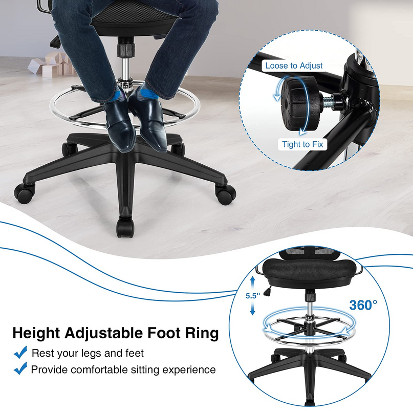 Giantex Mesh Drafting Chair, Standing Desk Chair