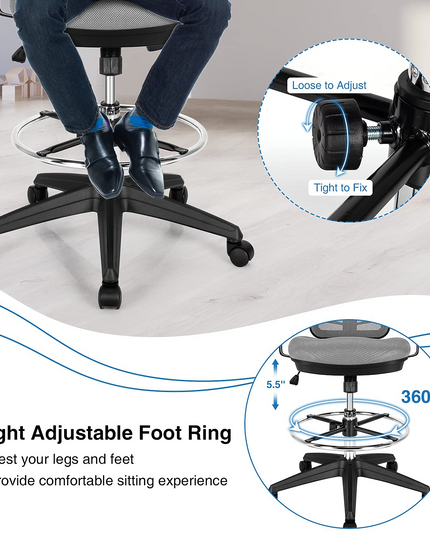 Giantex Mesh Drafting Chair, Standing Desk Chair