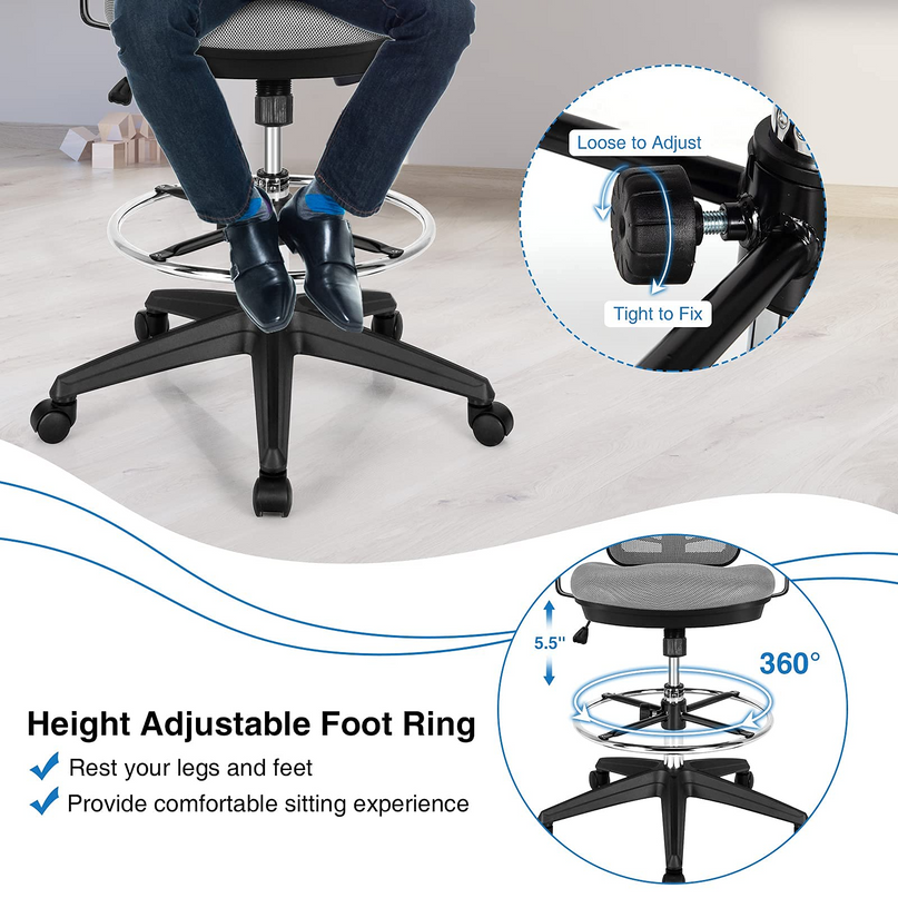 Giantex Mesh Drafting Chair, Standing Desk Chair