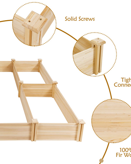 U-Shaped Raised Garden Bed (92.5" L x 95" W x 11" H)