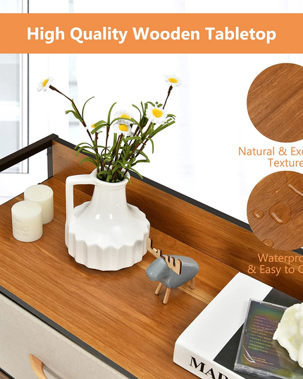 Giantex 7 Drawer Dresser Storage Tower with Fold-able Fabric Drawers