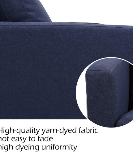 Giantex Modern Upholstered Accent Sofa, Fabric Futon Sofa Bed