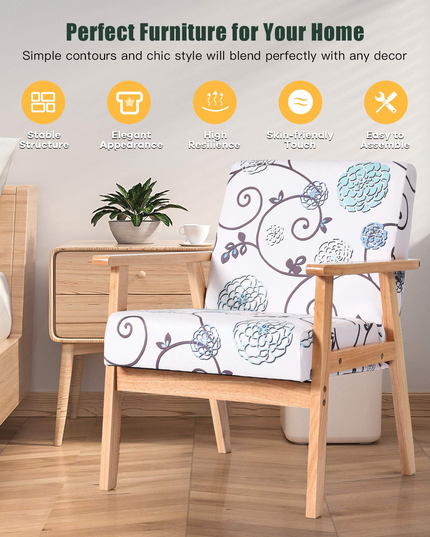 Giantex Decorative Retro Accent Chairs for Living Room