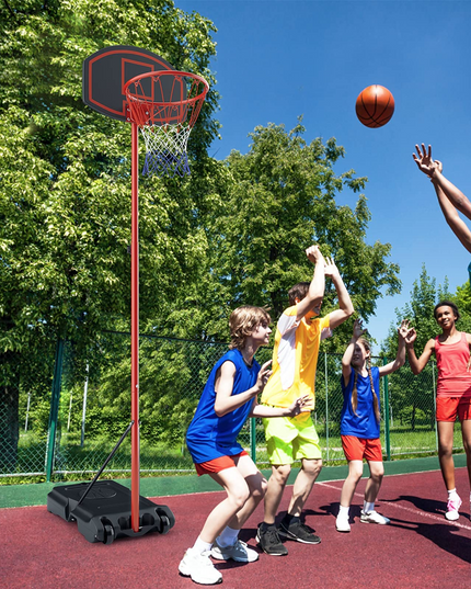 Giantex Portable Basketball Hoop Adjustable Height 6.5 - 8.5 FT, Backboard System Stand with 2 Wheels