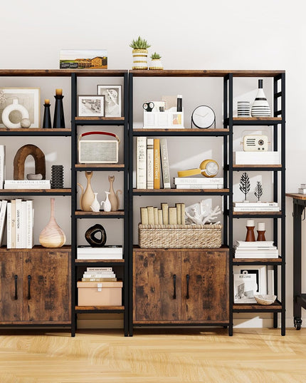Giantex Double Wide 8 Tier Bookshelf for Living Room