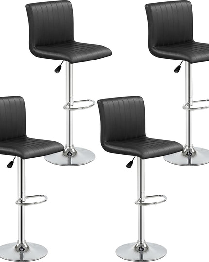 Giantex Modern Bar Stools | Adjustable Swivel Bar Chairs with Back and Footrest (2/4)