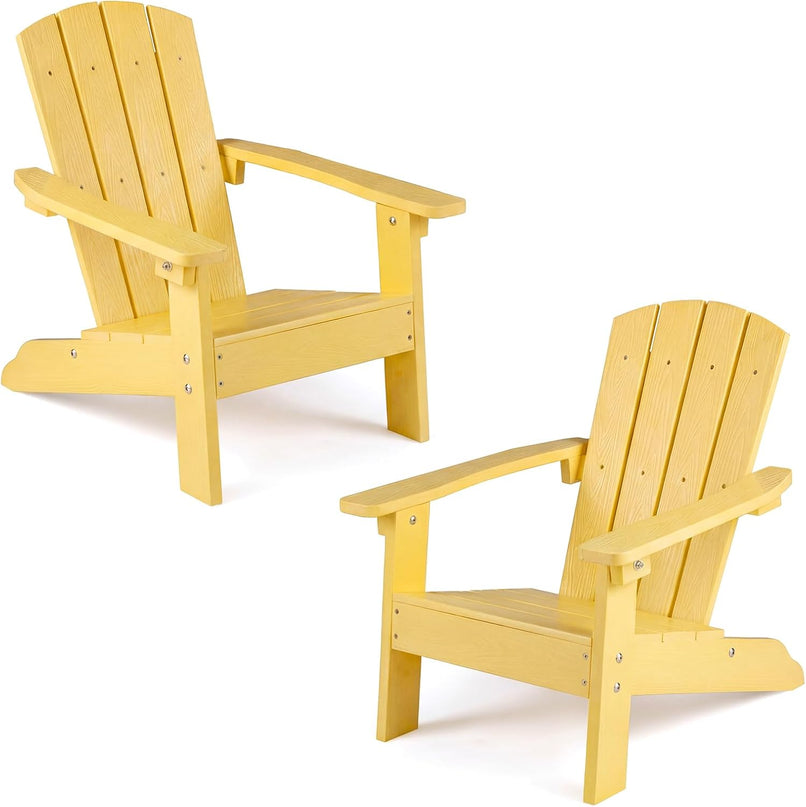 Giantex HIPS Kids Adirondack Chair - All-Weather Lawn Toddler Chair with Ergonomic Design